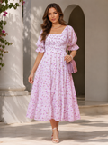 Blossom Breeze Fit and Flare Midi Dress