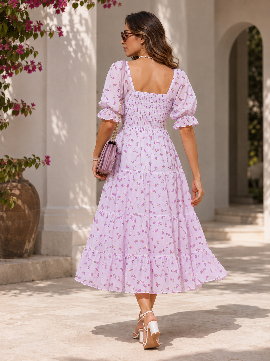 Blossom Breeze Fit and Flare Midi Dress