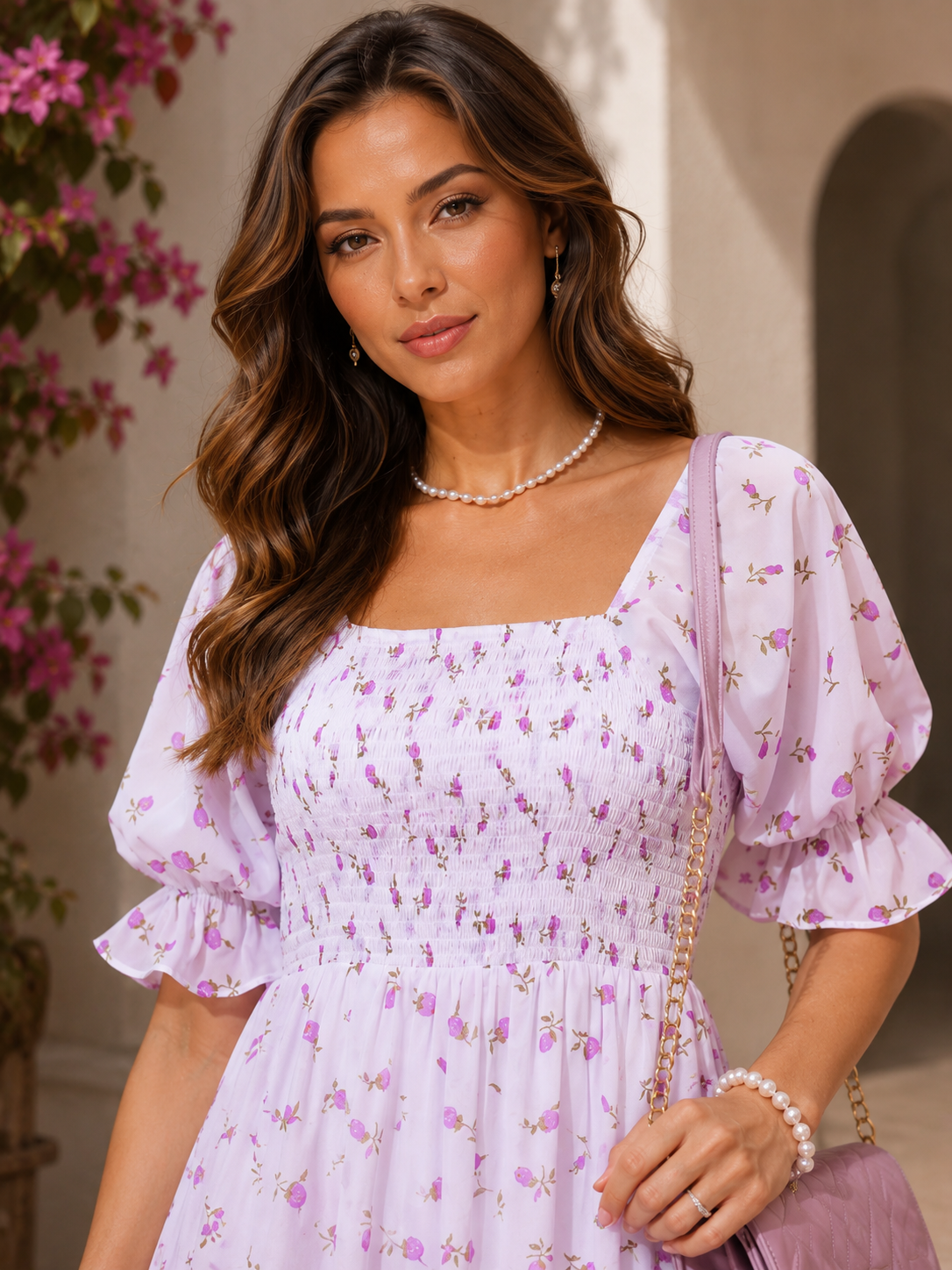 Blossom Breeze Fit and Flare Midi Dress