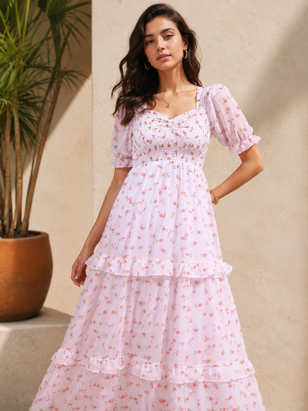 Blossom Whisper Floral Maxi Dress