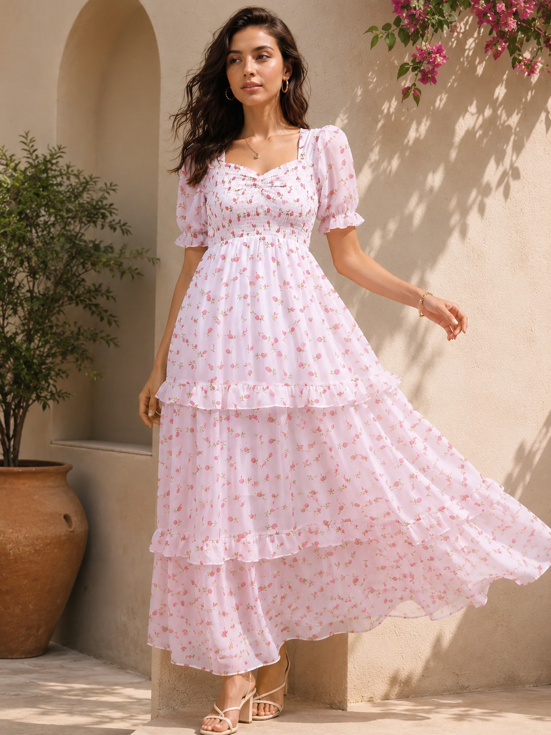 Blossom Whisper Floral Maxi Dress