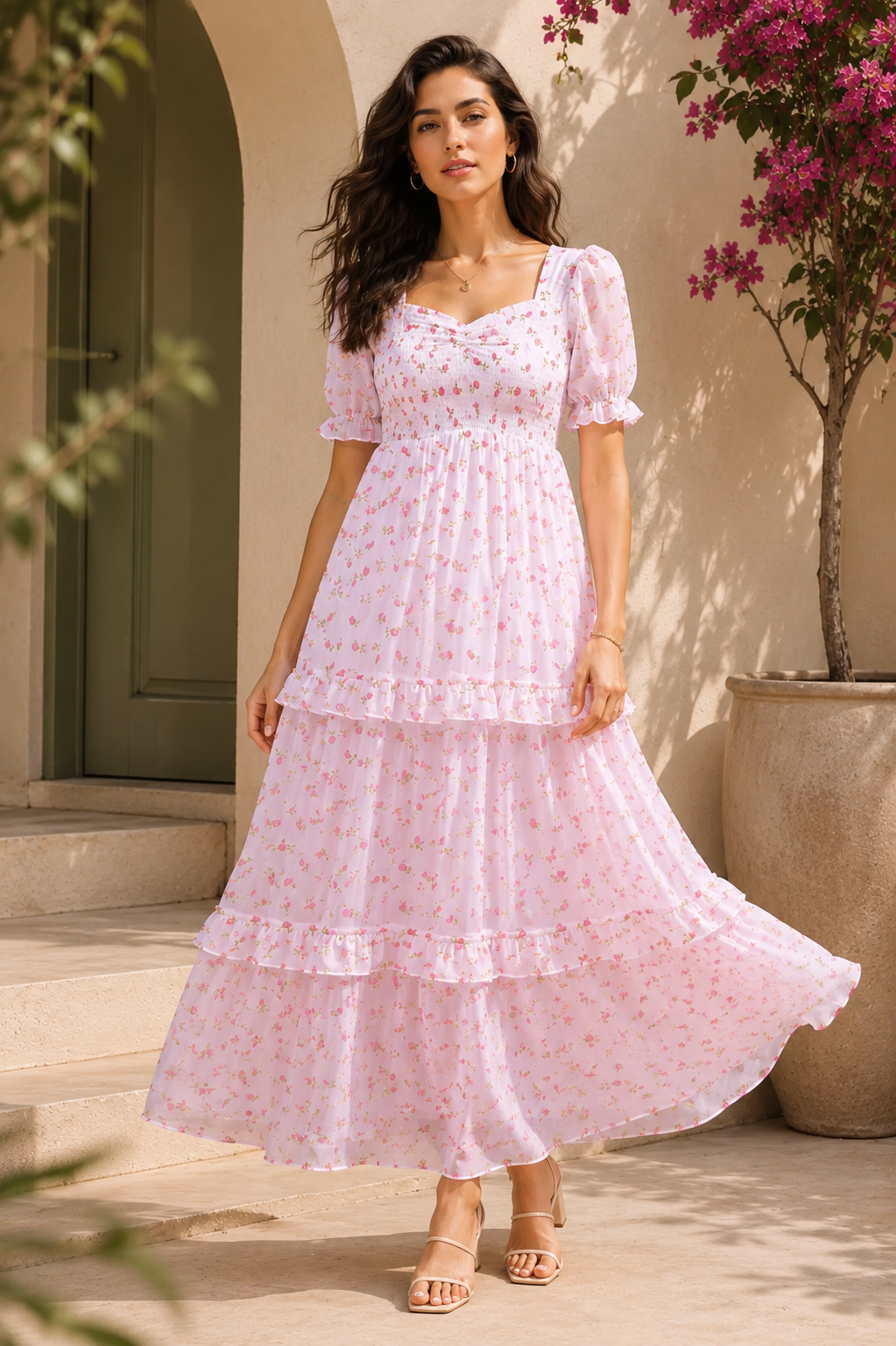 Blossom Whisper Floral Maxi Dress