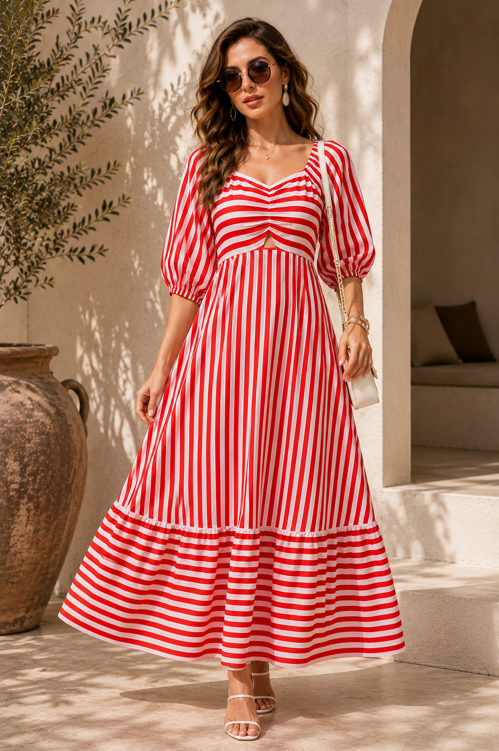Scarlet Breeze Fit & Flare Maxi Dress