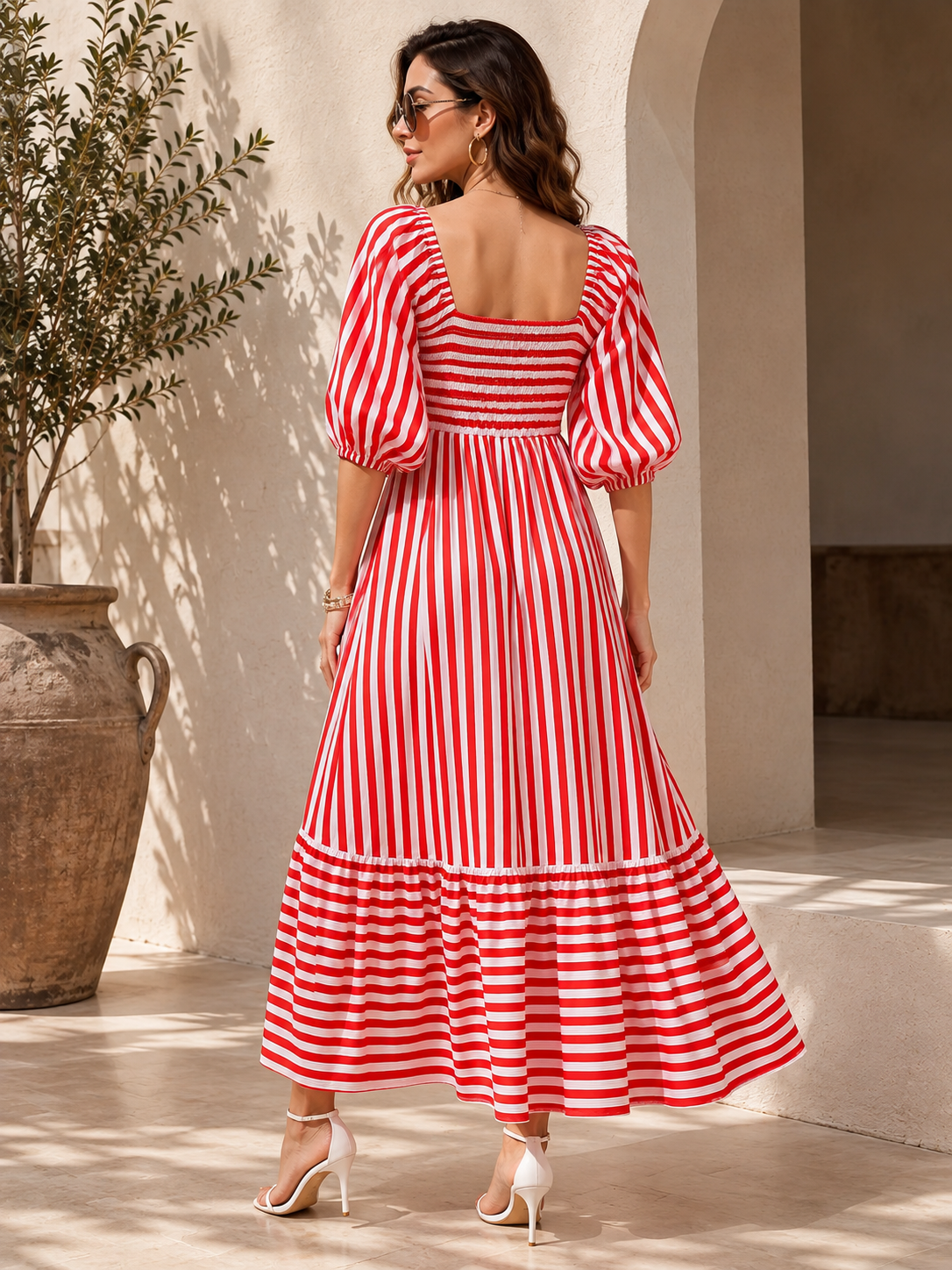 Scarlet Breeze Fit & Flare Maxi Dress