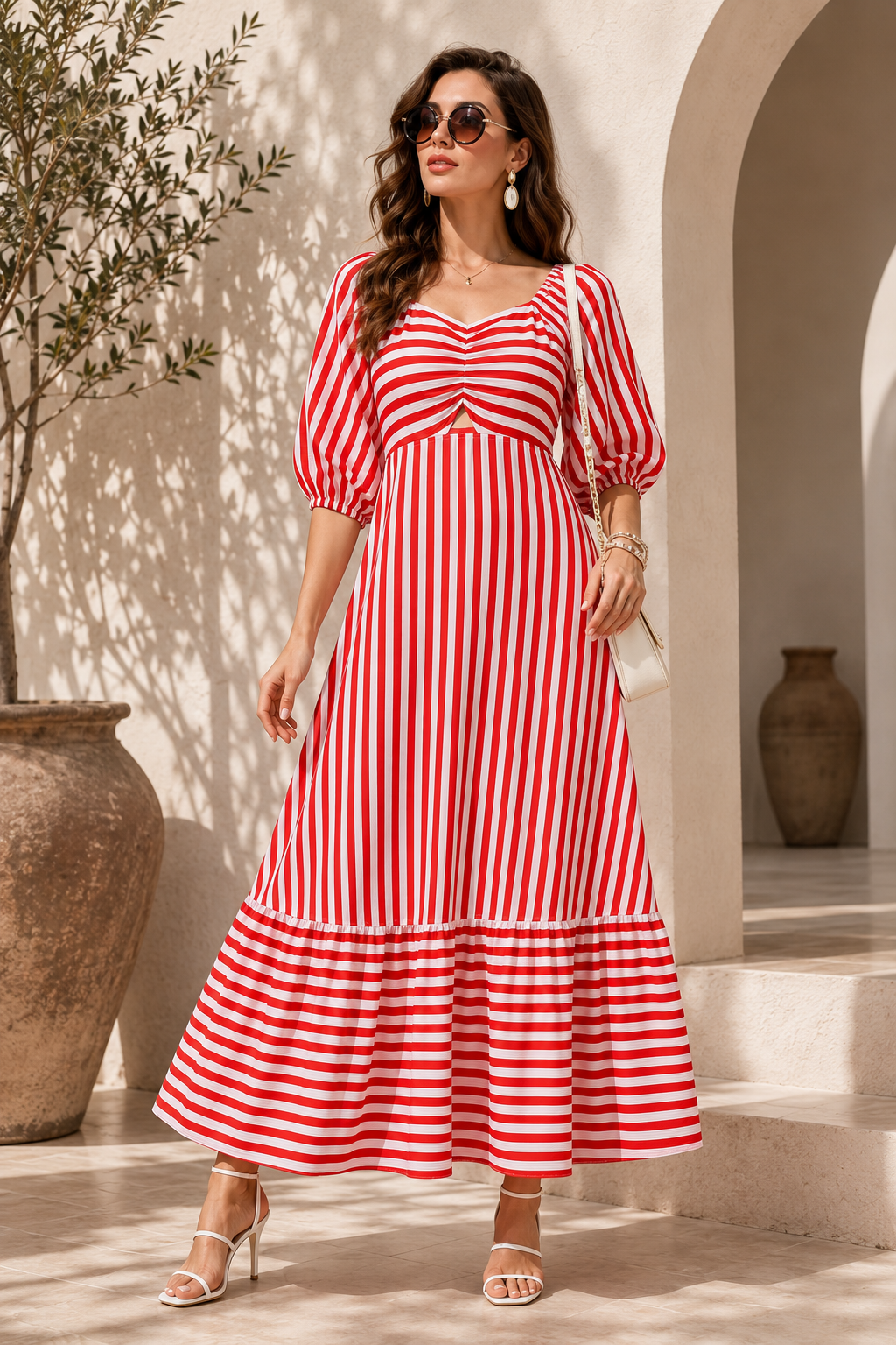 Scarlet Breeze Fit & Flare Maxi Dress