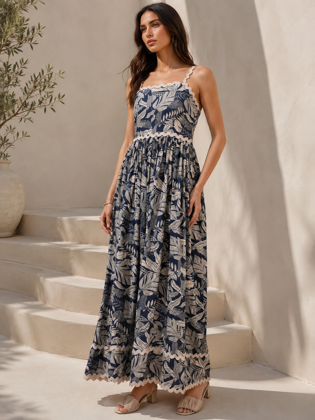 Breezy Charm Spaghetti Dress