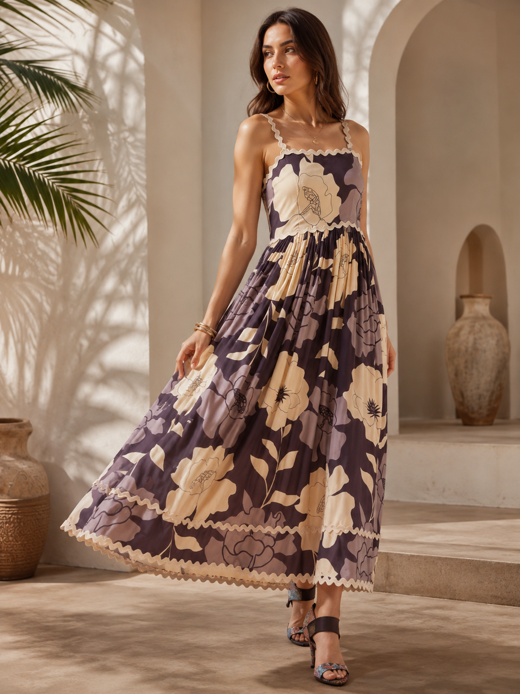 Breezy Straps Fit & Flare Dress