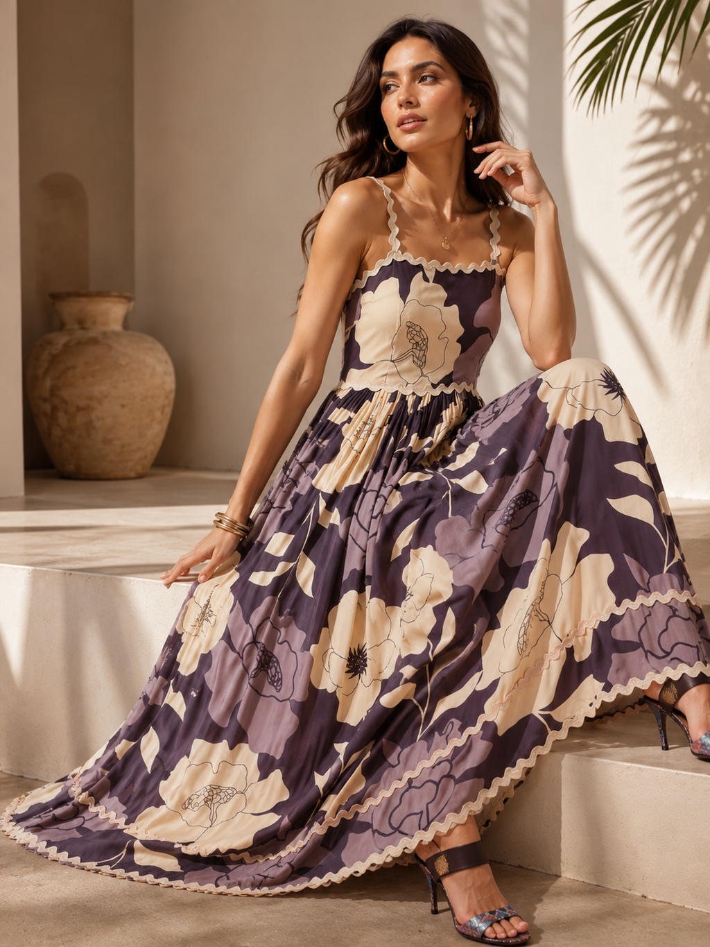Breezy Straps Fit & Flare Dress