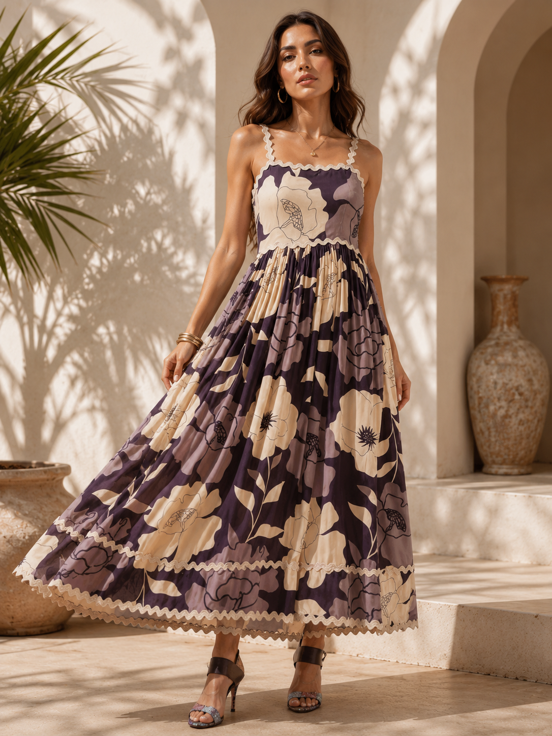 Breezy Straps Fit & Flare Dress