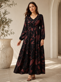 Midnight Mocha Fit and Flare Maxi Dress