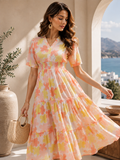Spring Charm Fit & Flare Midi Dress