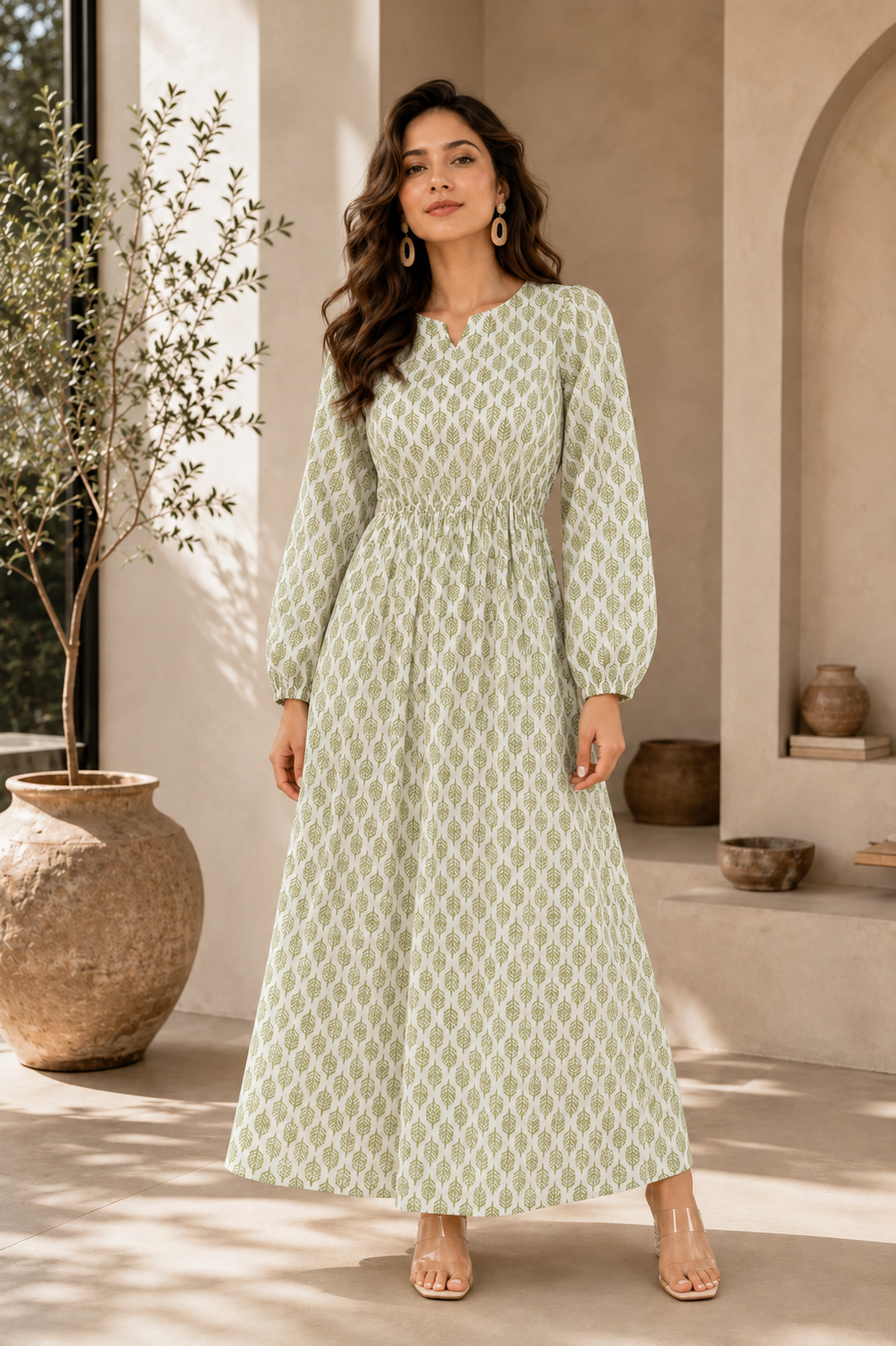Green Meadow Printed Maxi Dress
