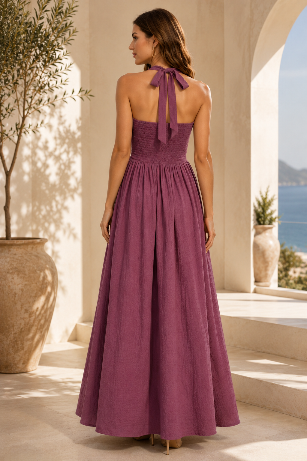 Purple Dream Fit & Flare Maxi Dress