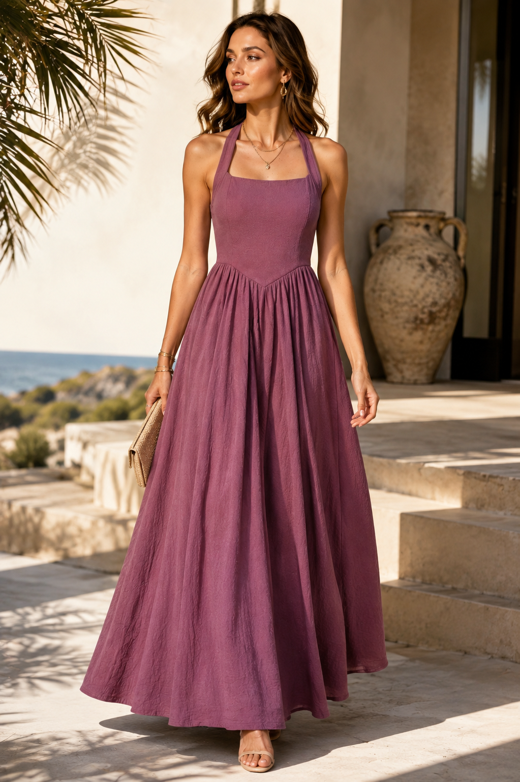 Purple Dream Fit & Flare Maxi Dress