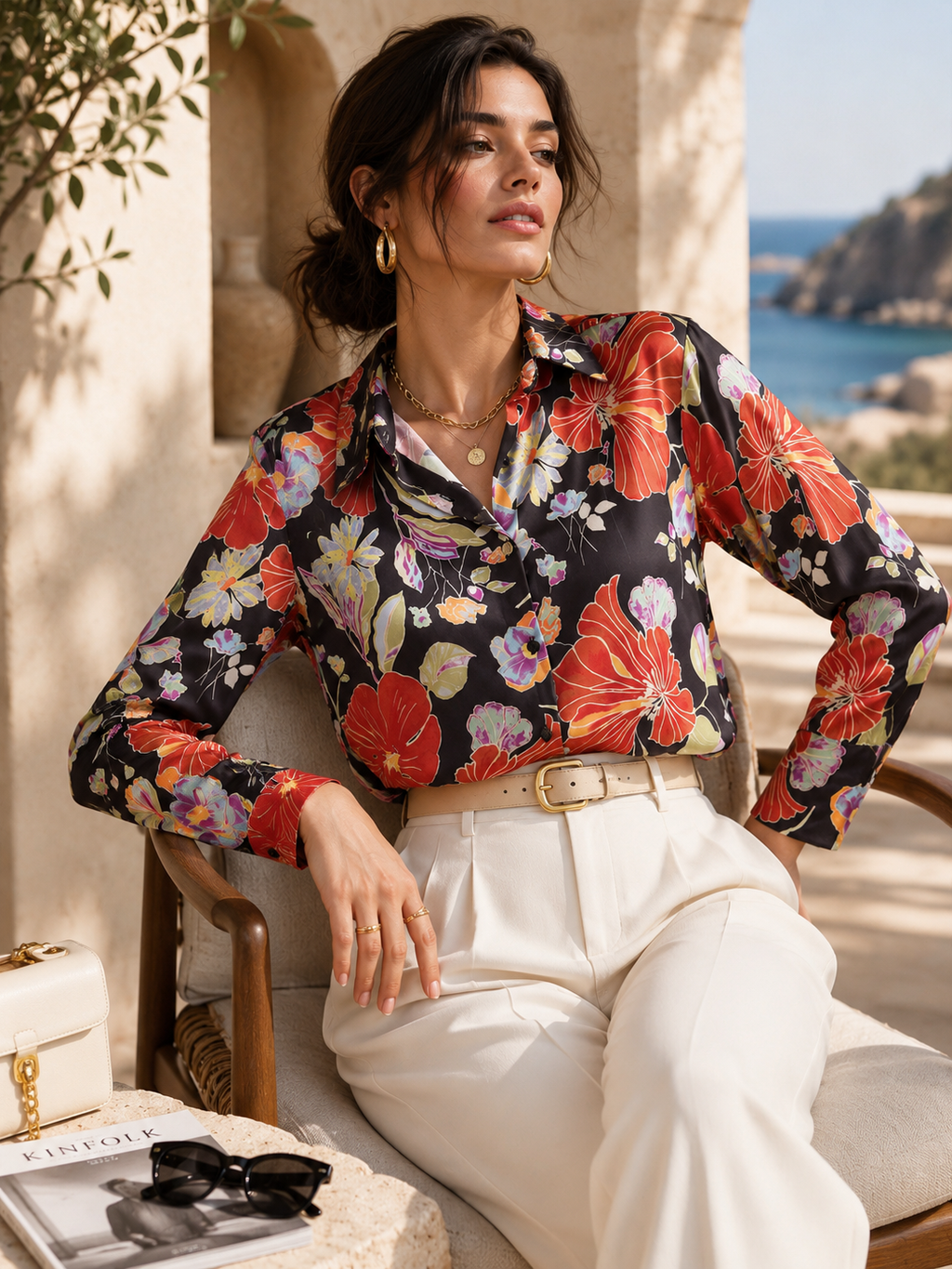 Midnight Bloom Floral Printed Shirt