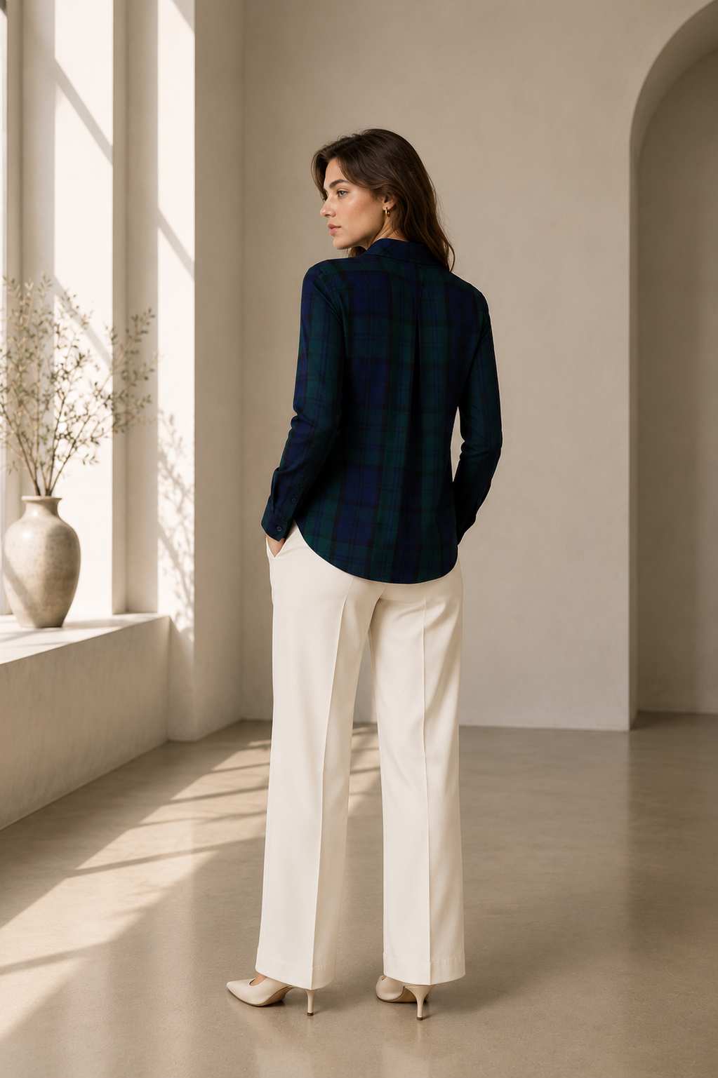 Classic Tartan Check Pattern Shirt