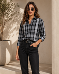 Black Tartan Checks Long Sleeve Shirt