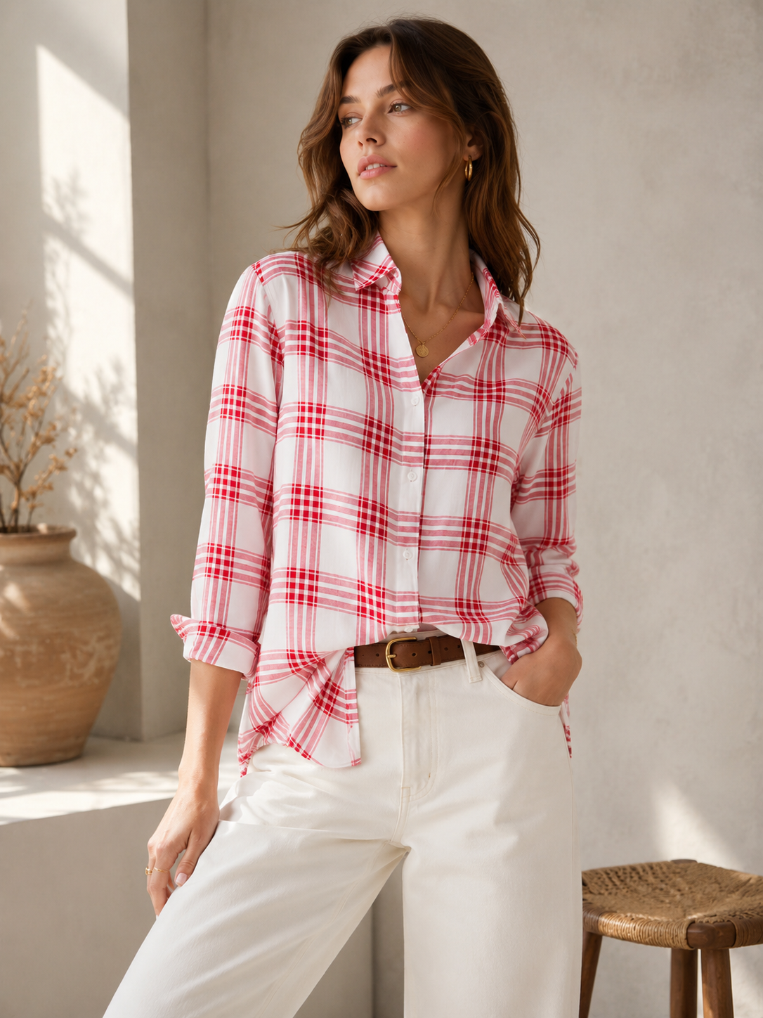 Classic Tartan Check Pattern Shirt