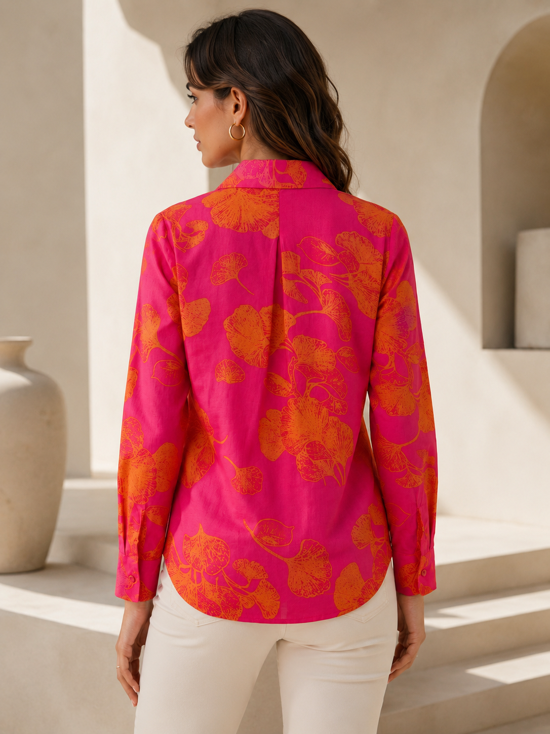 Blossom Charm Pink Floral Shirt