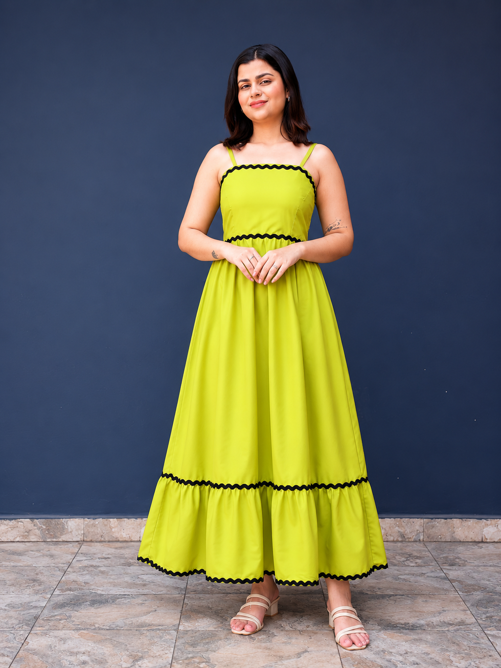 Meadow Mist Strappy Maxi Dress