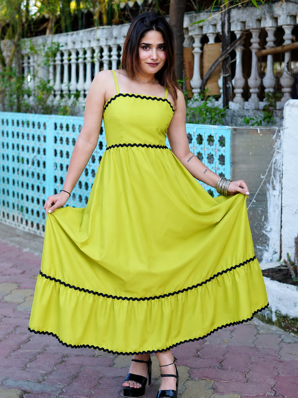 Meadow Mist Strappy Maxi Dress