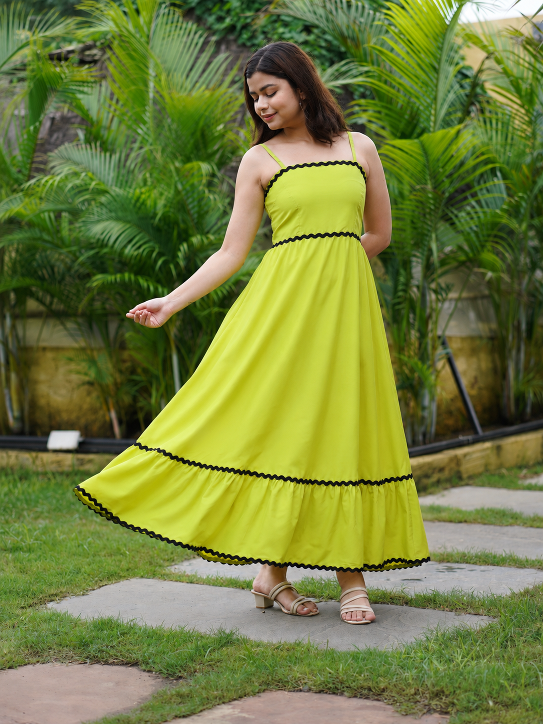 Meadow Mist Strappy Maxi Dress
