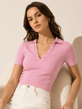 Blush Muse V-Neck Crop Top