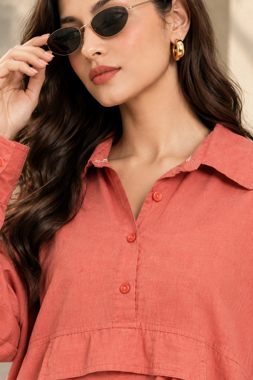 Rust Classic Spread Collar Shirt