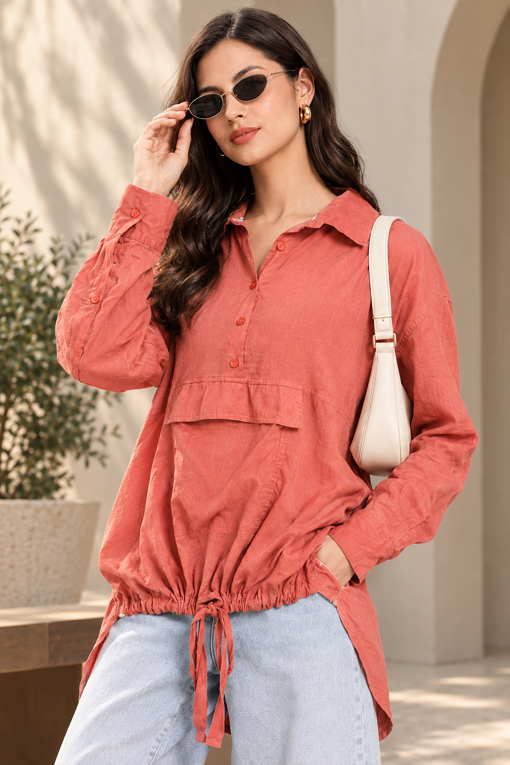 Rust Classic Spread Collar Shirt