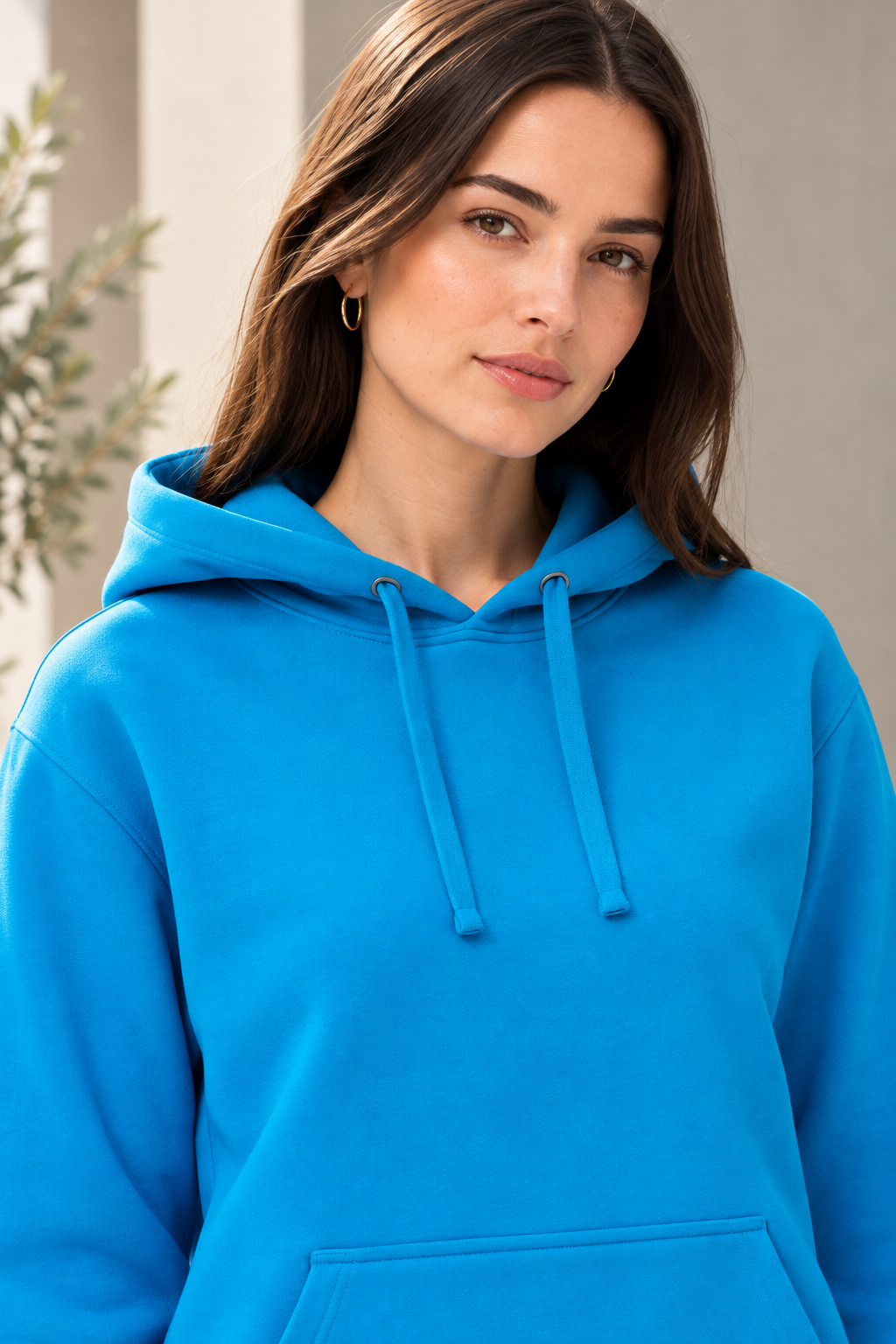 Midnight Blue Cozy Hooded Pullover