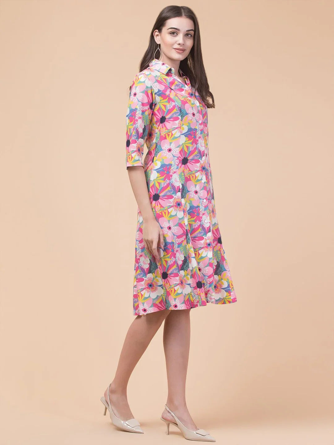 Classic Rayon Shirt Dress