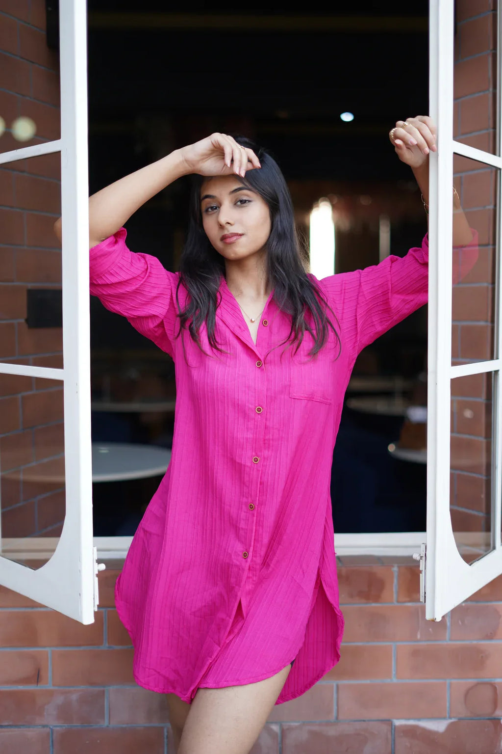 Chic Collared Shirt Dress