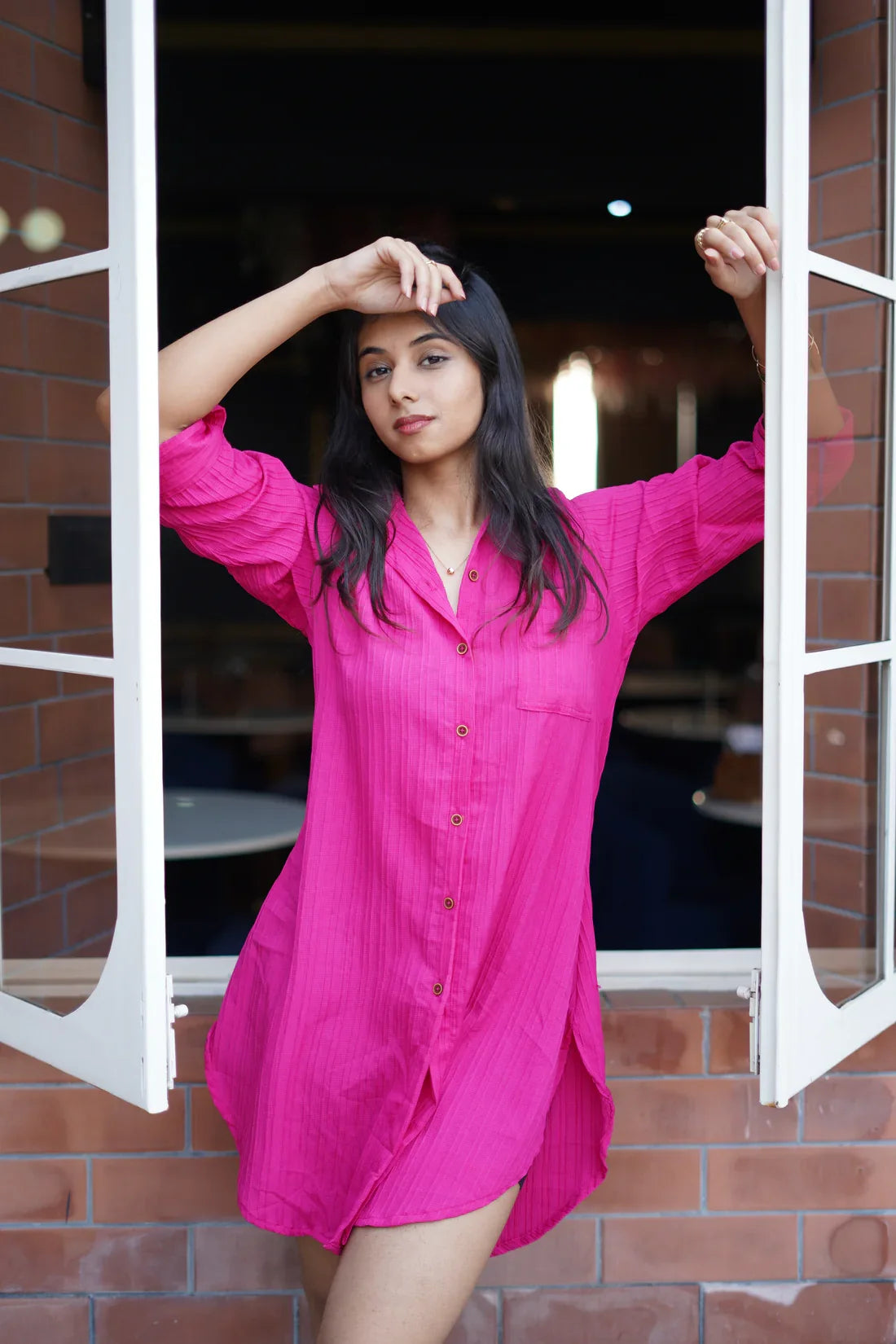 Chic Collared Shirt Dress