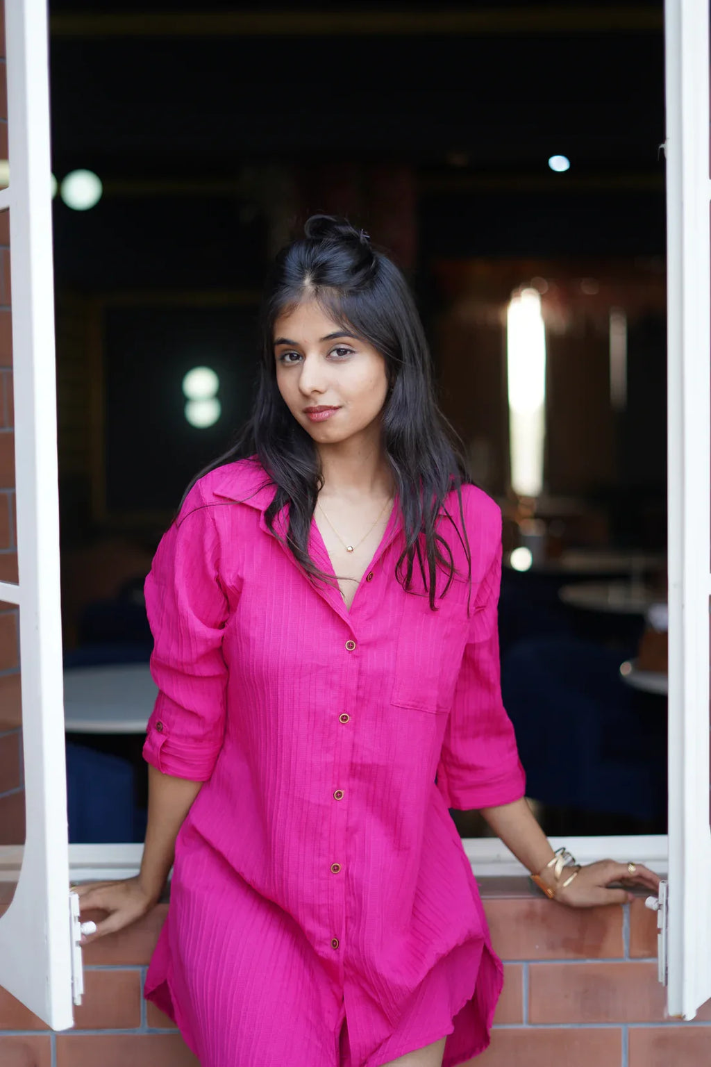 Chic Collared Shirt Dress
