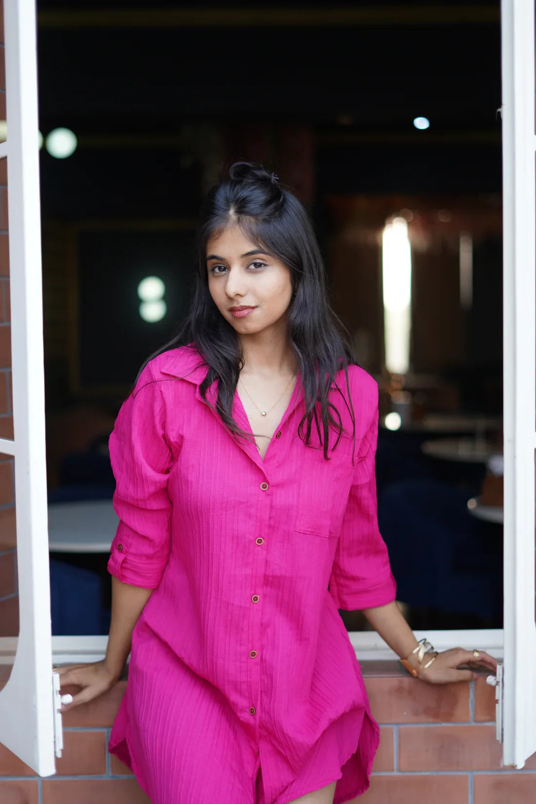 Chic Collared Shirt Dress