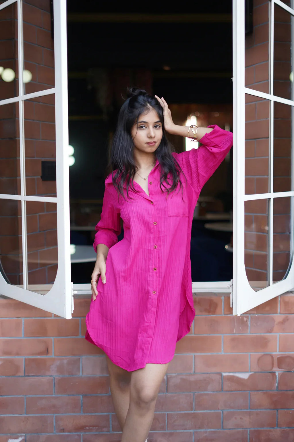 Chic Collared Shirt Dress