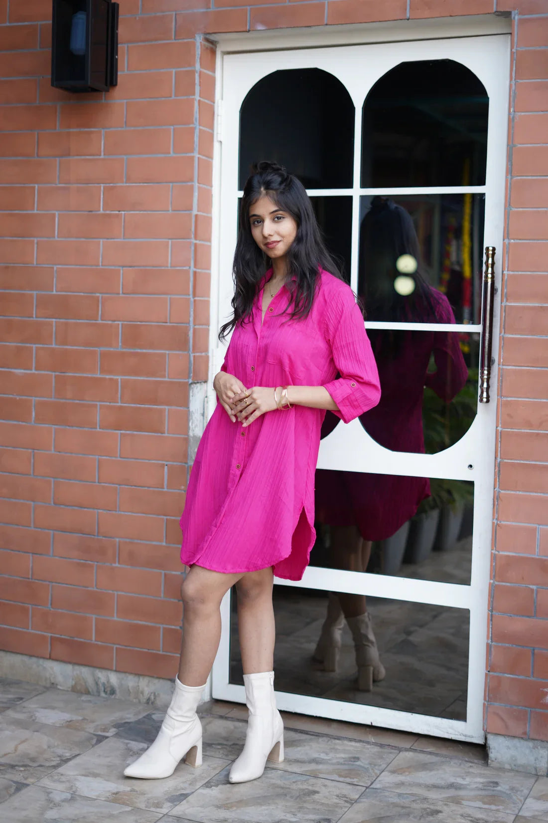 Chic Collared Shirt Dress