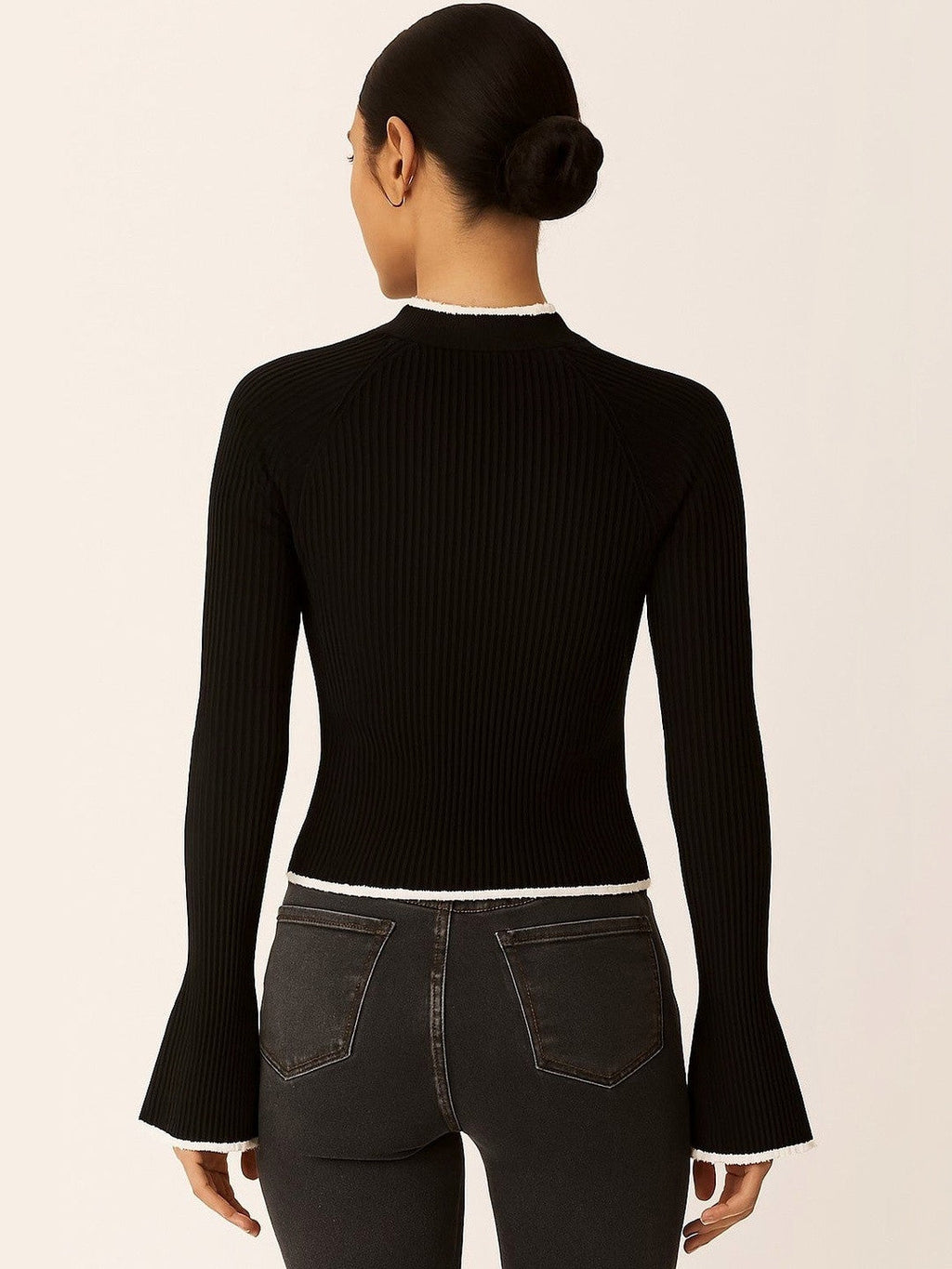 Noir Bloom Embroidered Pullover