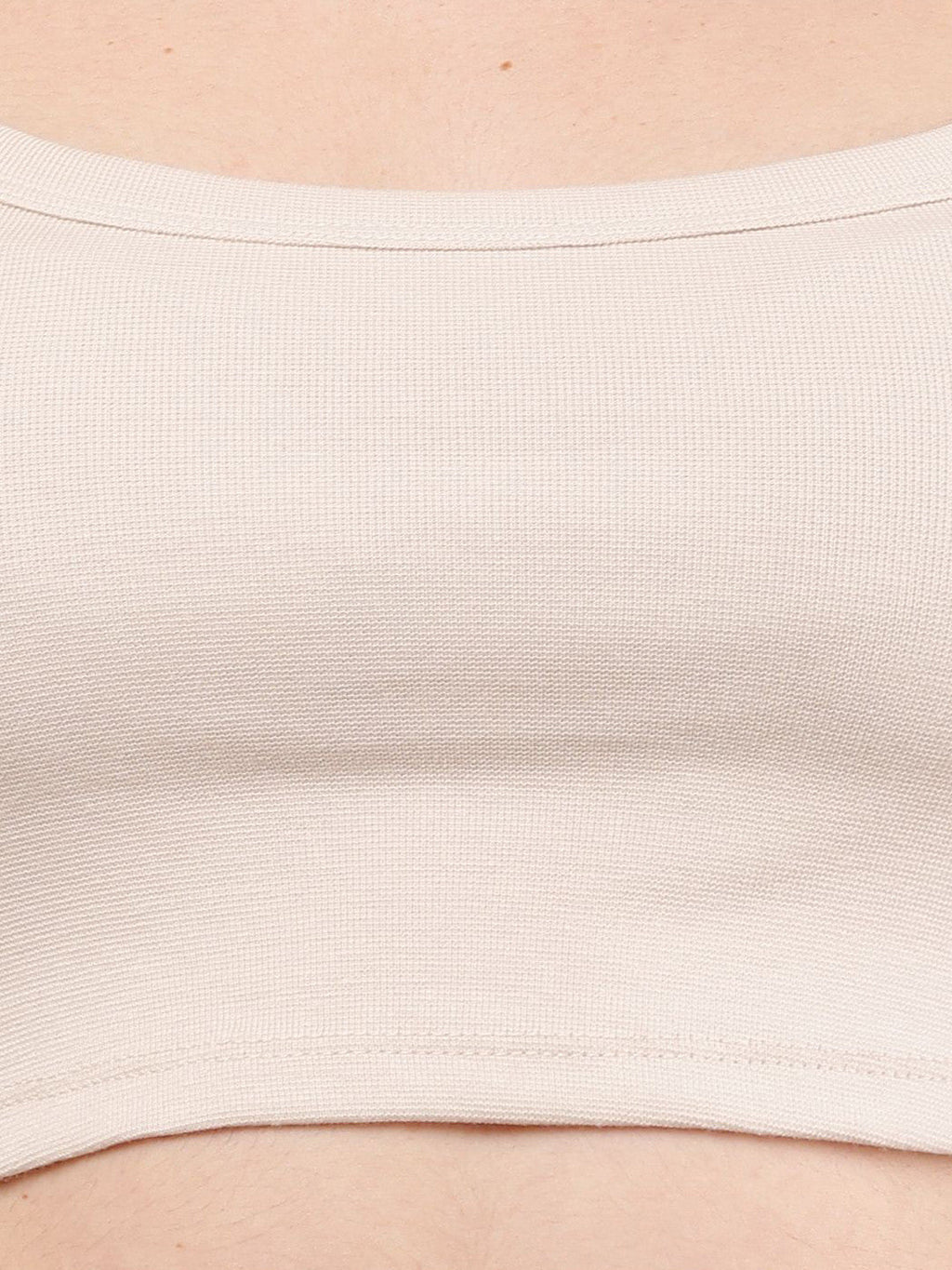 Beige Elegance Strappy Tank Top