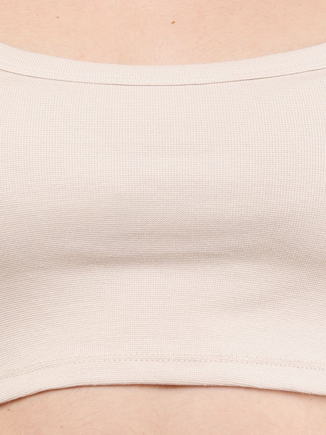 Beige Elegance Strappy Tank Top
