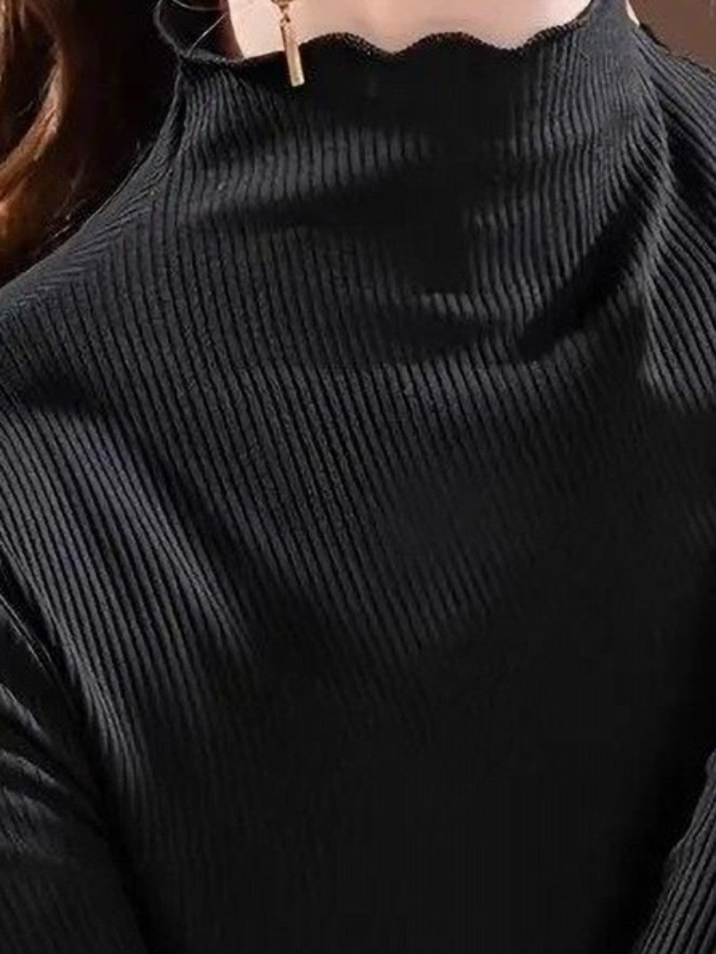Noir Chic High Neck Top