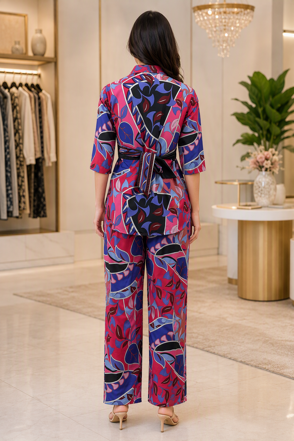 Blush Elegance Digital Print Co-ord