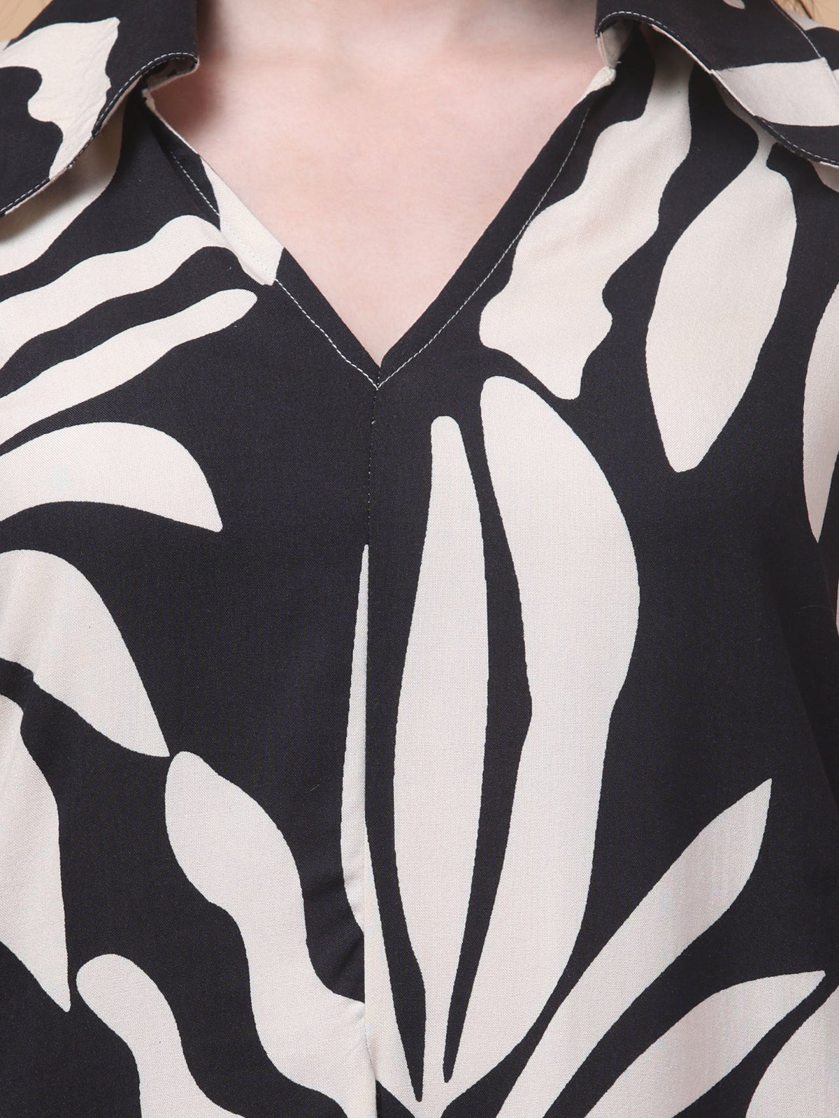 Black Aura A-Line Dress