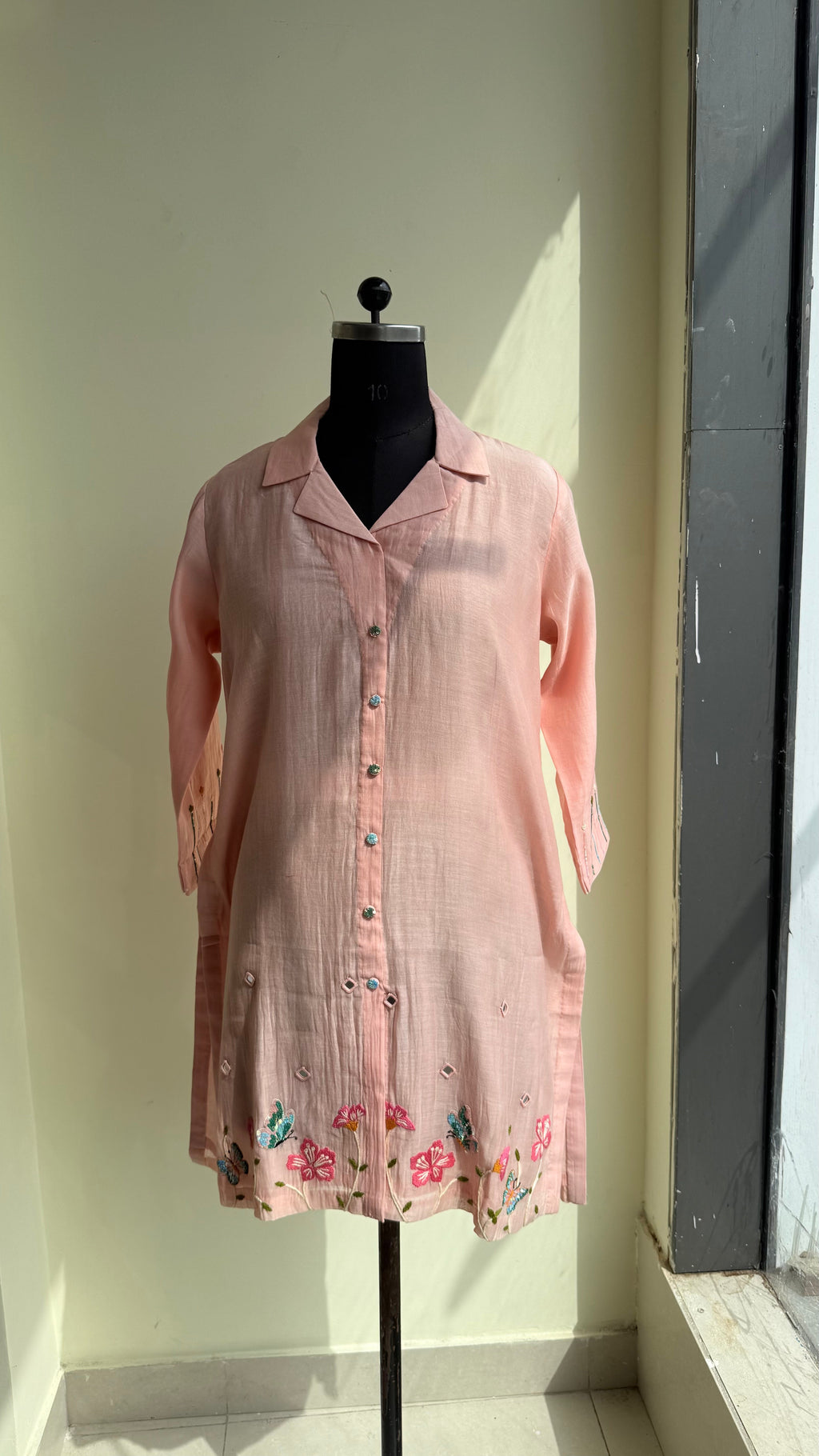 Peach Floral Kurta