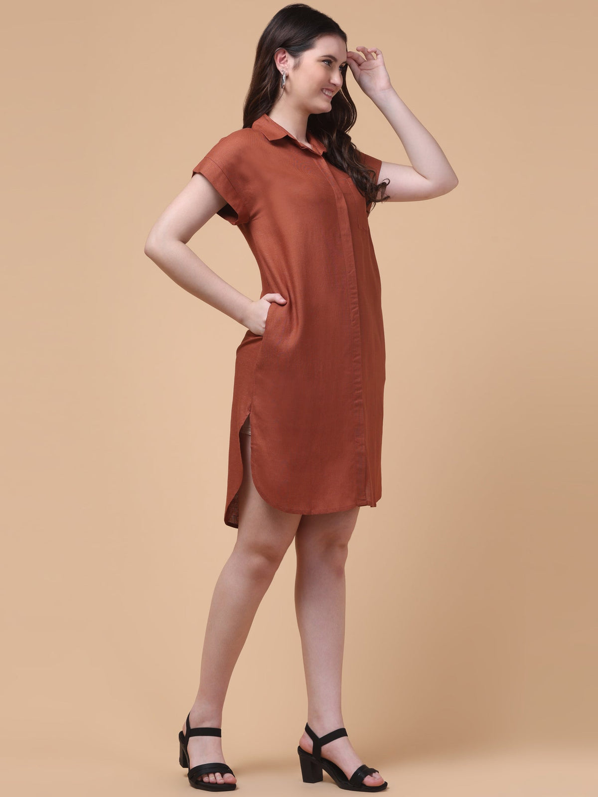 Breezy Linen Shirt Dress