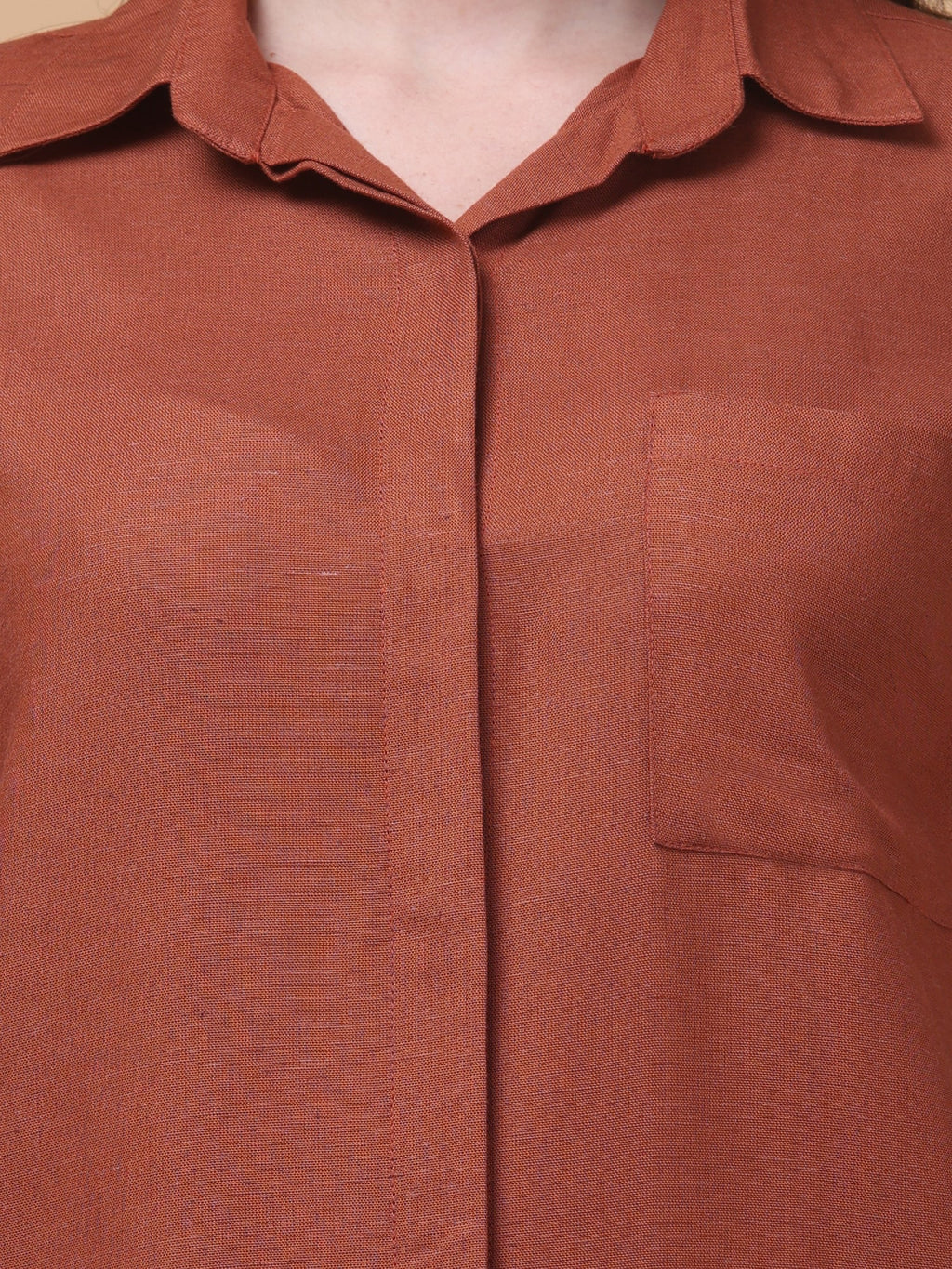 Breezy Linen Shirt Dress