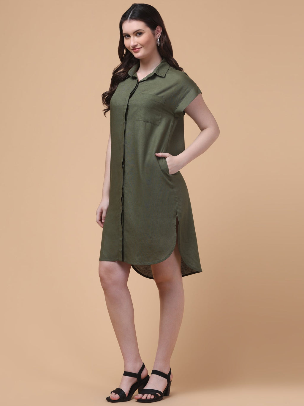 Breezy Linen Shirt Dress