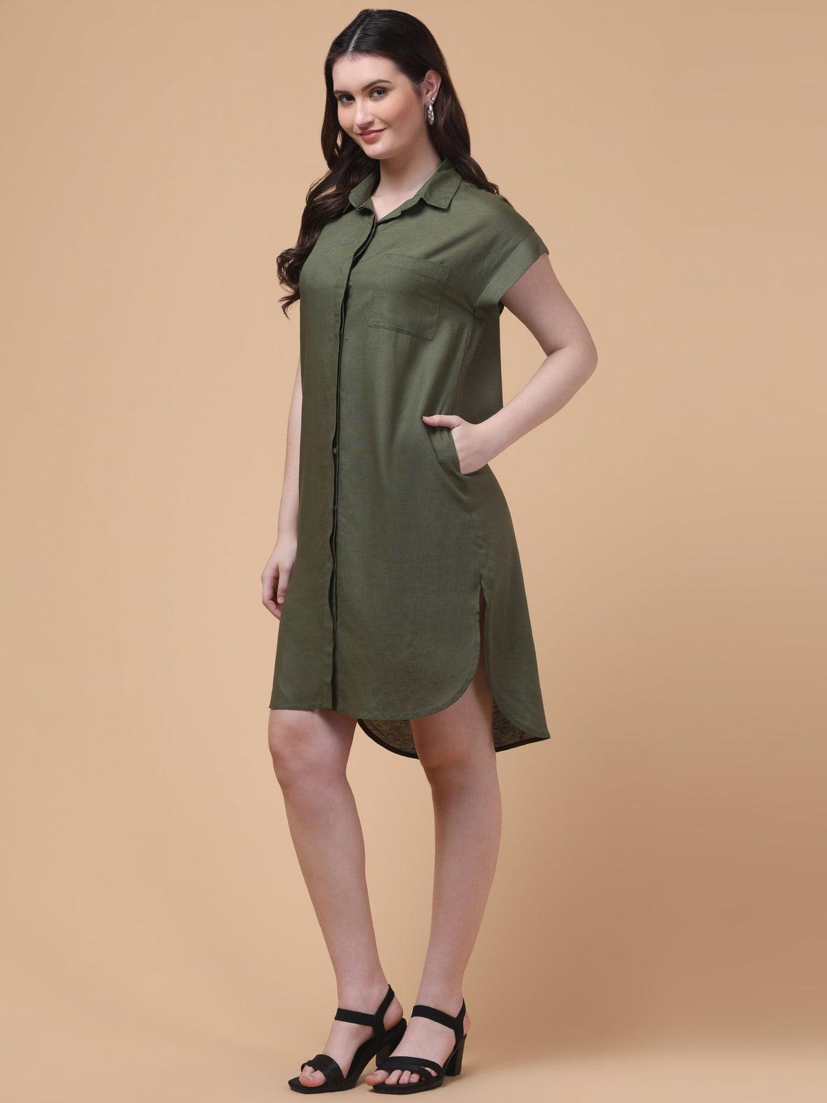 Breezy Linen Shirt Dress