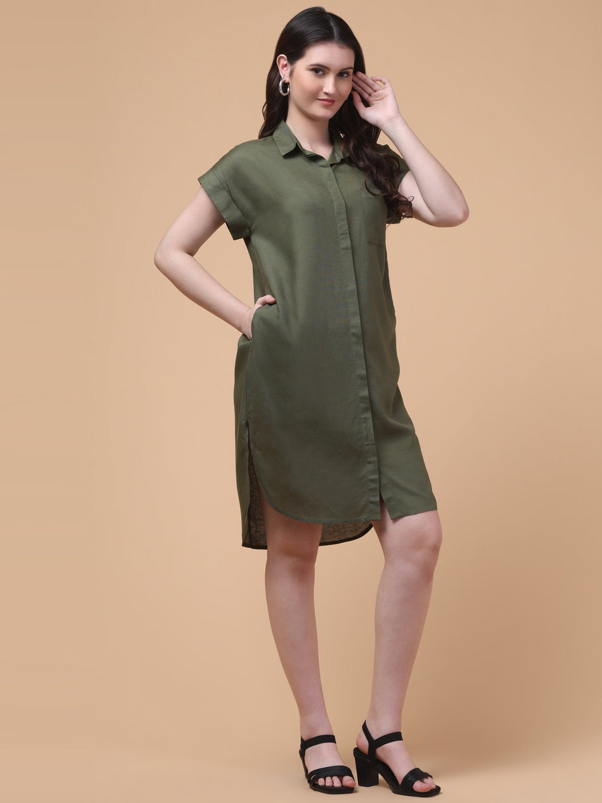 Breezy Linen Shirt Dress