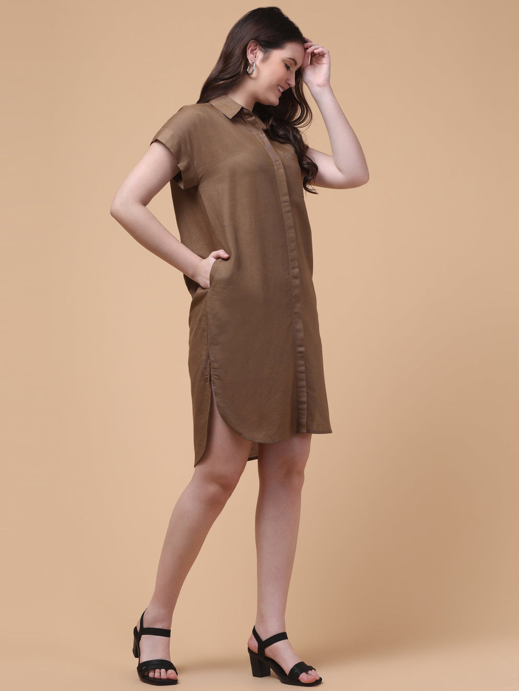 Breezy Linen Shirt Dress